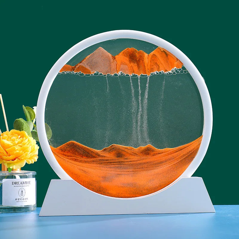 3d Moving Sand Art Foto Rundes Glass