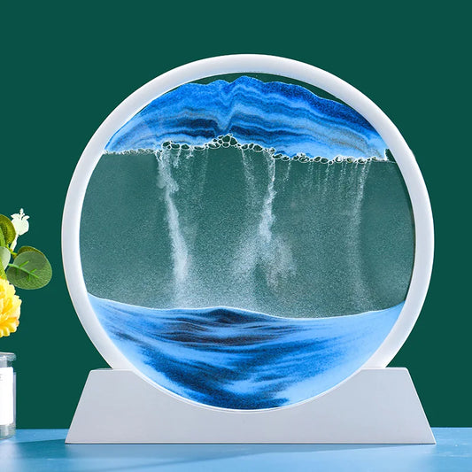 3d Moving Sand Art Foto Rundes Glass