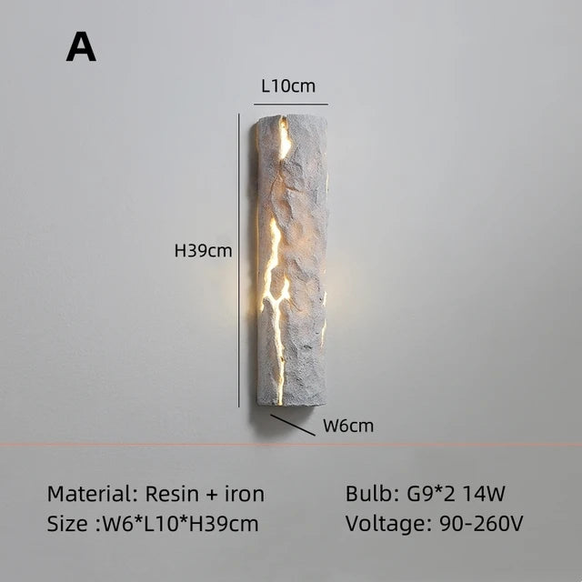 Moderne Creatieve Boomstronk Led Wandleuchte